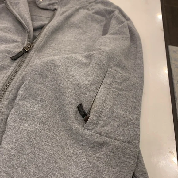 Zegna Sport Gray Zipper Sweatshirt size L